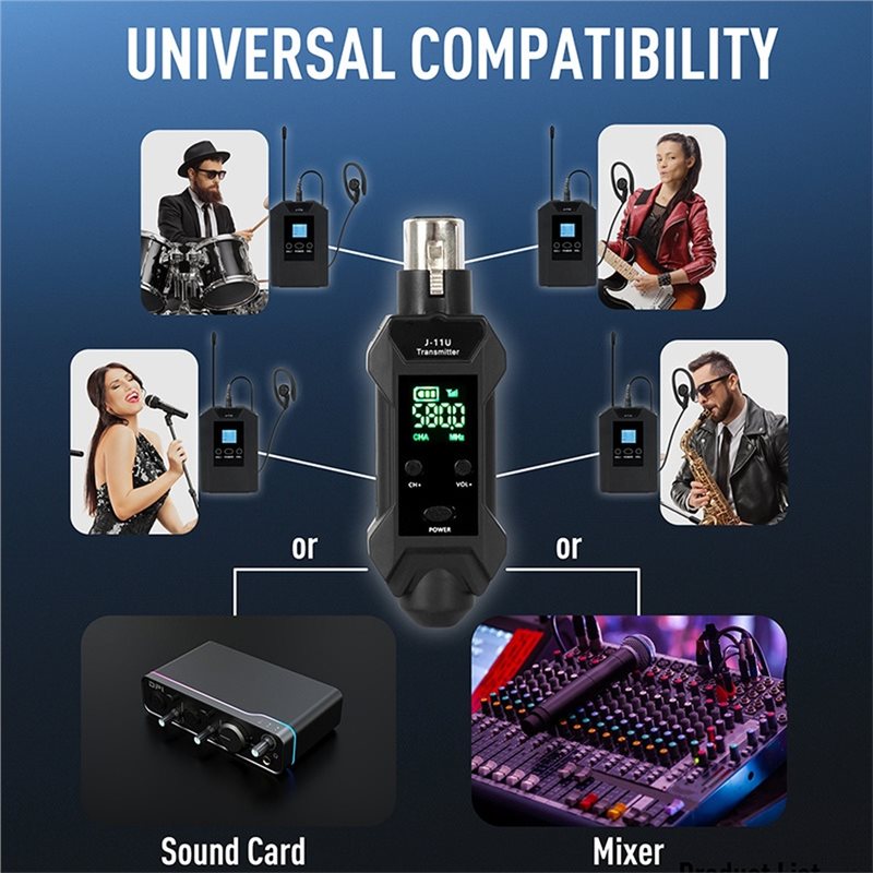 J-11U Wireless In-Ear Monitor  - In Ear Monitors For Singers ulasan dan harga