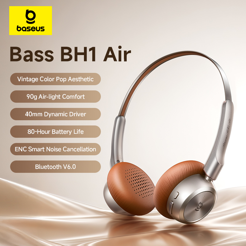 Baseus BH1 Air Wireless Headph - Anc Wireless Over Ear Headphones ulasan dan harga