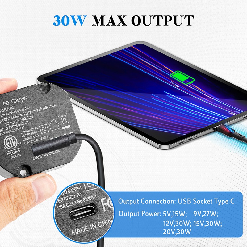 AC to USB C Adapter Flush Wall - Tablets ulasan dan harga
