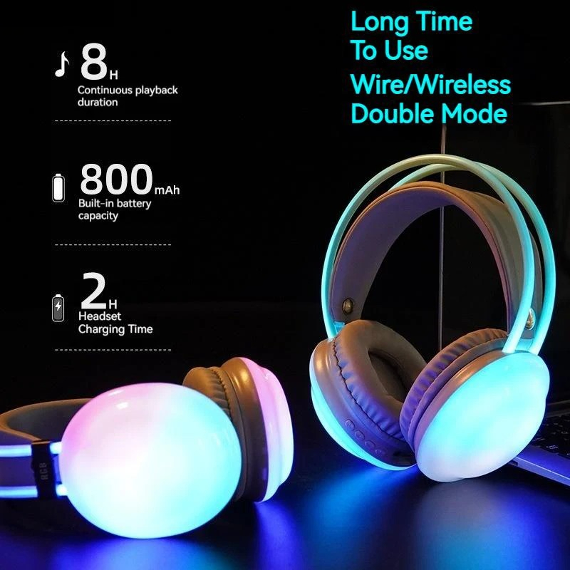 Gamer Wireless Bluetooth Headp - Gaming Headset With Mic Rgb ulasan dan harga