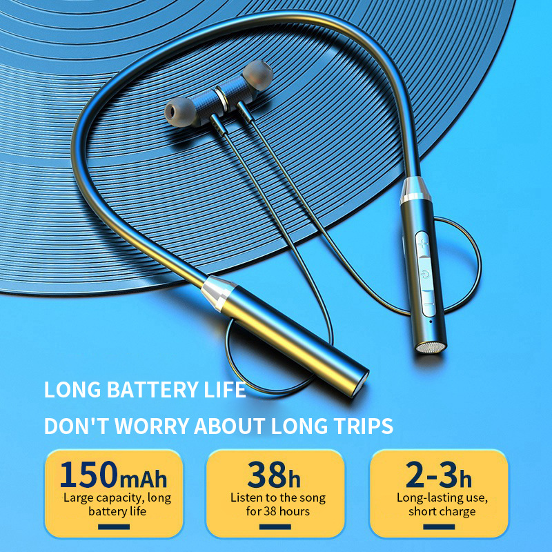 Fone Bluetooth 5.0 Neckband Ea - Magnetic Neckband Sports Earphones ulasan dan harga