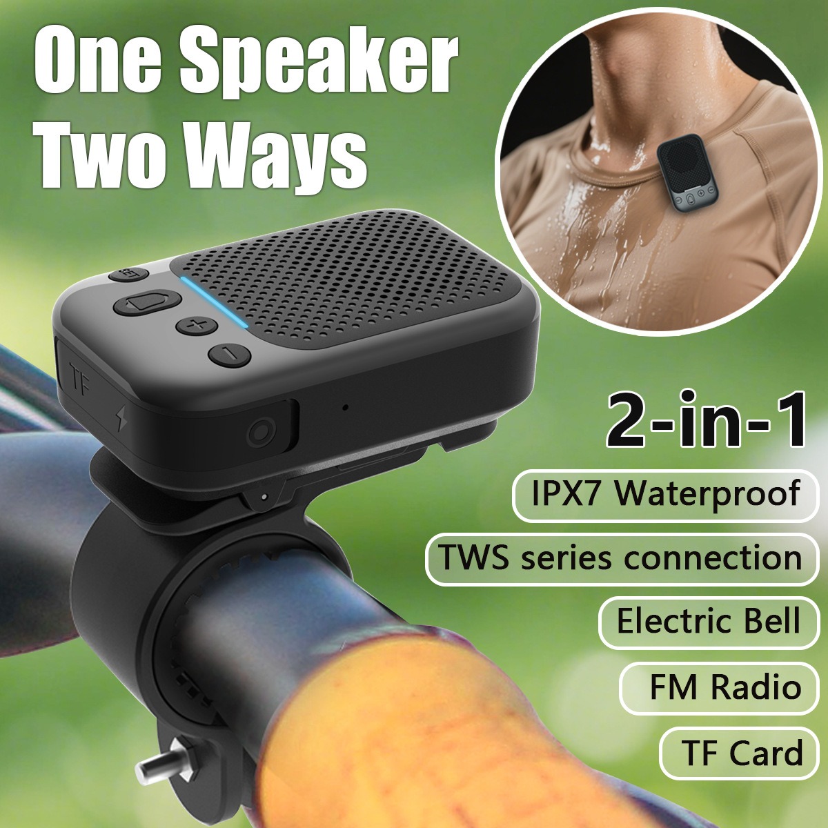 Mini Bike Wireless Speaker Blu - Portable Bluetooth Speaker Waterproof Ipx7 ulasan dan harga