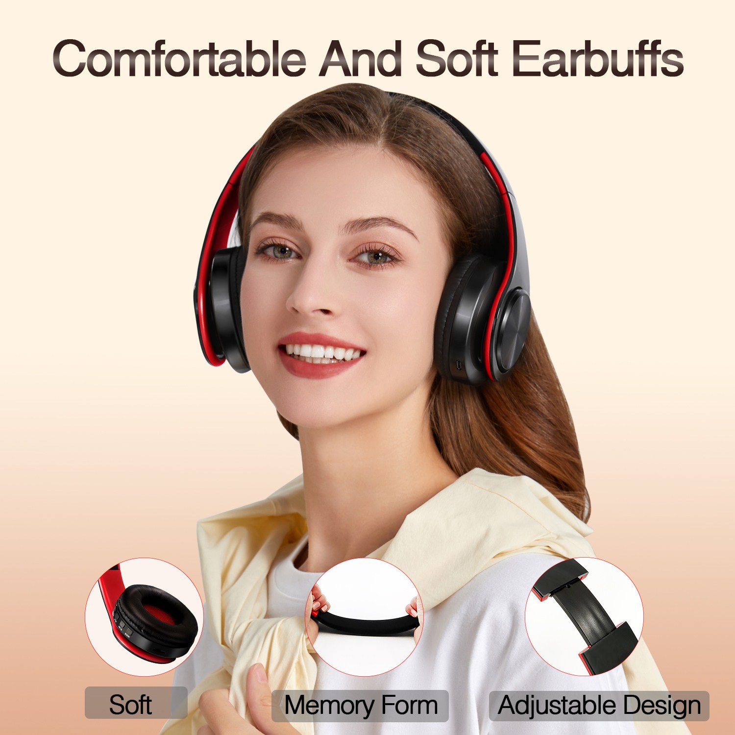 CATASSU Earphone Bluetooth Hea - Anc Wireless Over Ear Headphones ulasan dan harga
