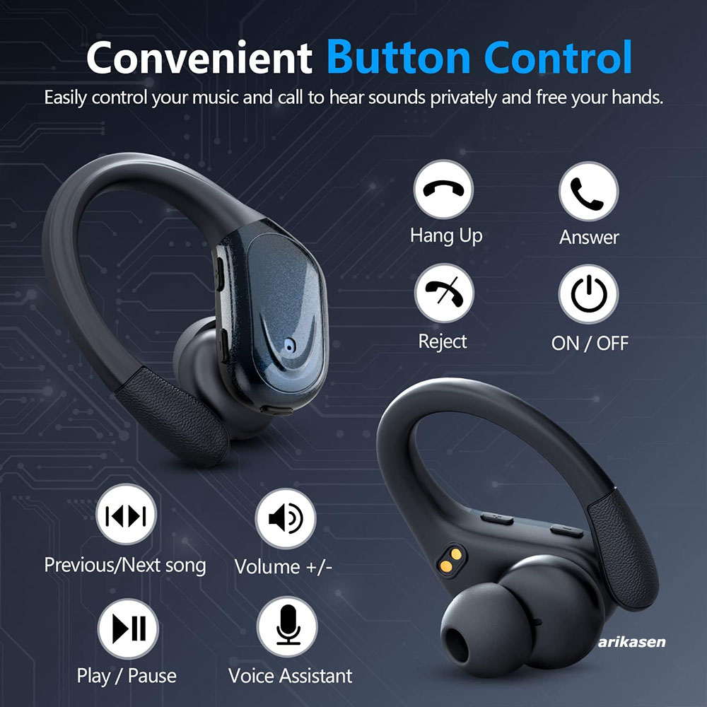 Wireless Earbuds Sport Bluetoo - Anc Wireless Over Ear Headphones ulasan dan harga