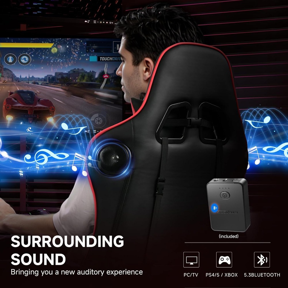 Ergonomic Gaming Chair with Bl - Speakers ulasan dan harga