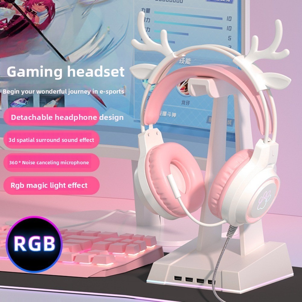 RGB Gaming Earphones with High - Gaming Headset With Mic Rgb ulasan dan harga