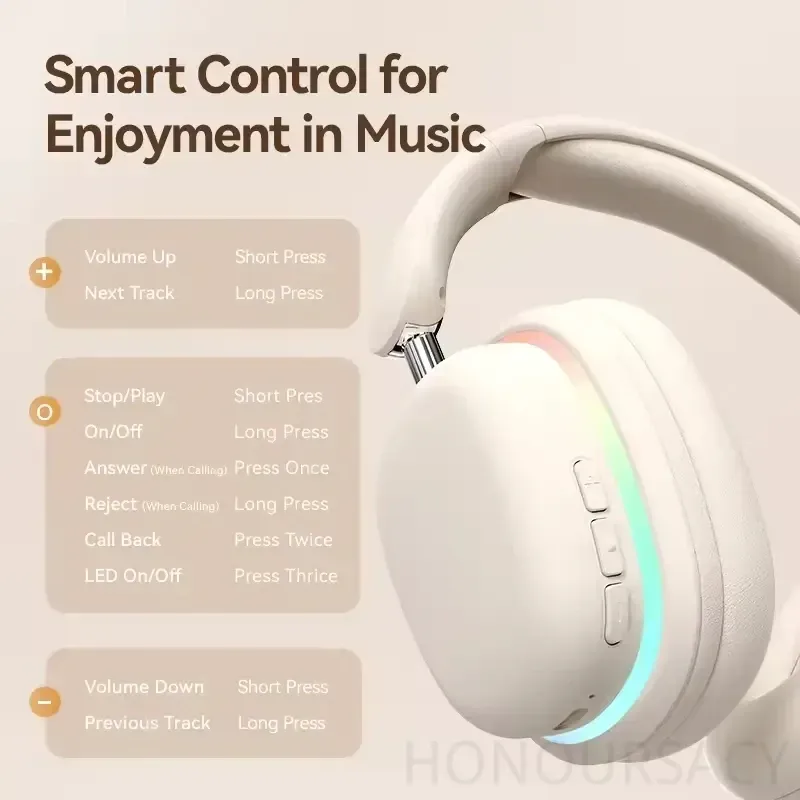HIFI Stereo Wireless Bluetooth - Gaming Headset With Mic Rgb ulasan dan harga